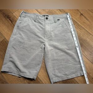 Hurley Light Gray Men's Flat Front Shorts
